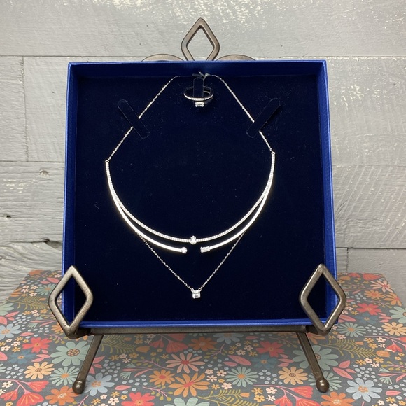 Swarovski Jewelry - Gorgeous like new Swarovski layered necklace and matching ring set